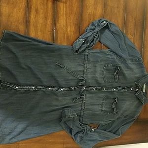Chambray button down dress